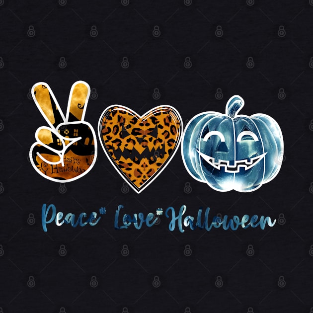 Peace Heart Love Fall Pumpkin Halloween Leopard by Johner_Clerk_Design